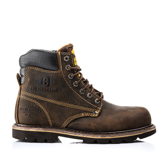 B425SM Hard as Nails Lace Boot - Dark Brown Crazy Horse