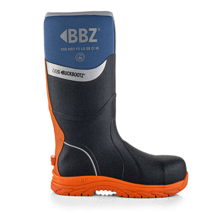 BBZ6000 BL NM Rubberen Veiligheidslaars - Blauw Hi Vis Oranje