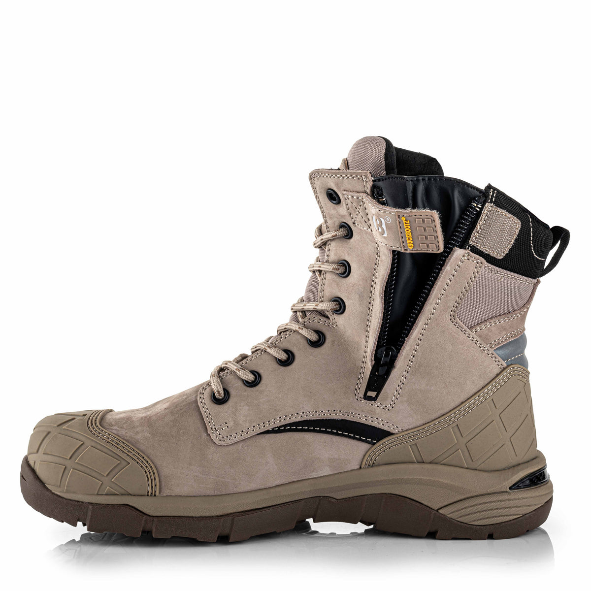 BLASTZ STN Tradez Hoge veterschoen met rits - Stone