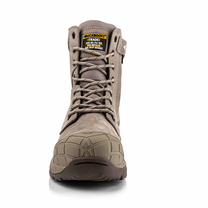 BLASTZ STN Tradez Hoge veterschoen met rits - Stone
