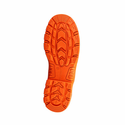 BVIZ1 BK OR Buckz Viz hoge veter-/ritsschoen - zwart hi-vis oranje – loopzoolaanzicht 5