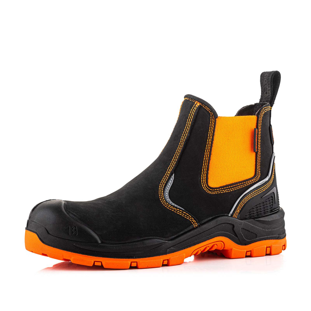 BVIZ3 BK OR Buckzviz Dealer Boot - Black HI Vis Orange