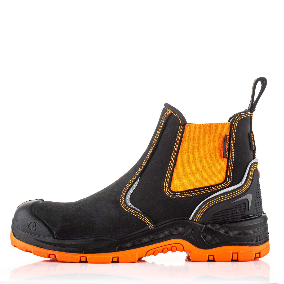 BVIZ3 BK OR Buckzviz Dealer Boot - Black HI Vis Orange