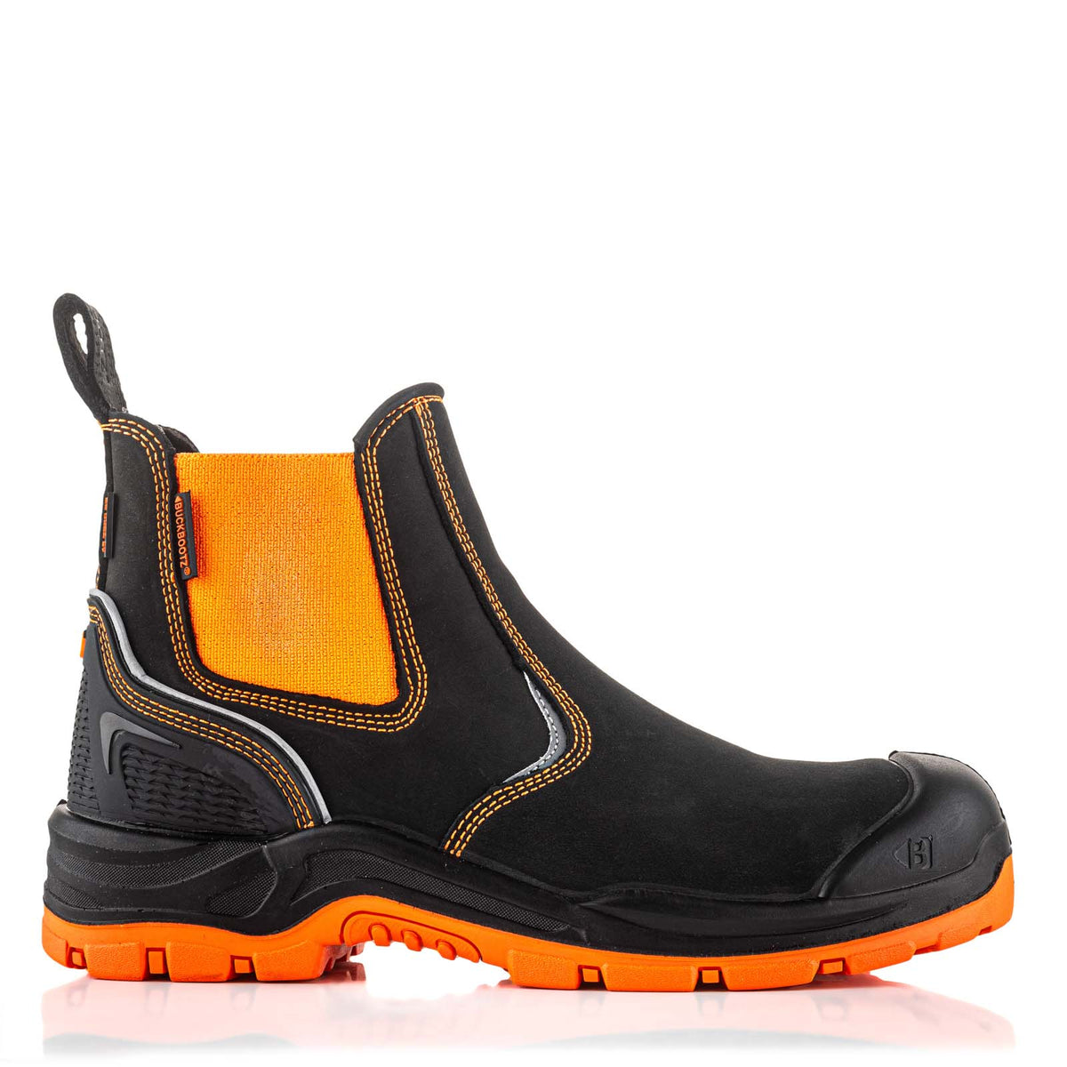 BVIZ3 BK OR Buckzviz Dealer Boot - Black HI Vis Orange
