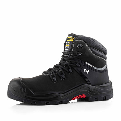 NKZ102 BLK Nubuckz veiligheidsveterschoen - zwart – linkerzijaanzicht 2