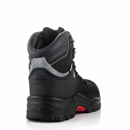NKZ102 BLK Nubuckz veiligheidsveterschoen - zwart – rechterzijaanzicht 5